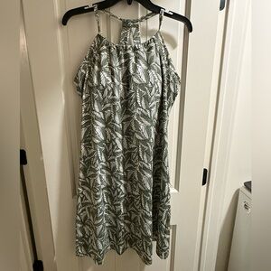 Eddie Bauer Green Leaf Backless Dress